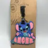 Etiqueta de equipaje de Stitch de orejas grandes y lindo de Star Baby, etiqueta con logo de equipaje de goma suave de PVC, colgante para tablero, colgante de embarque