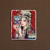 Thangka Pintado a Mano de Cinabrio de Arena Gruesa Personalizado Corazón Ocho Santos Patronos Laminadora Carnero Pasado y Presente Mahakala
