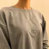 Cadena de Suéter de Acero de Titanio para Hombre Colgante Triángulo Cuadrado Geométrico Collar Colgante de Hip-Hop de Moda para Hombres y Mujeres