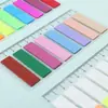 Adesivos de Índice Translúcidos Pet Etiquetas Coloridas Memos de Escritório Anotações de Chave de Estudante Notas Adesivas Portáteis Atacado