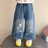 Jeans para Niñas Primavera y Otoño 2026 Nuevo Estilo Pantalones Rectos de Pierna Ancha para Niña Ropa de Otoño para Bebé Pantalones Infantiles Muy Bonitos