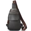 Amoy Mais Vendida Tendência Masculina Bolsa de Peito em Couro Genuíno Moda Bolsa Transversal de Couro de Vaca Camada Superior Bolsa Transversal de Ombro para Negócios para Homens