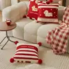 [El Año del Caballo Traerá Buena Suerte] Cojines Decorativos Festivos Rojos para Sala de Estar de Año Nuevo, Cojines para Sofá, Cojines Festivos para Dormitorio