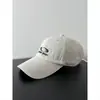 2025 Nueva Gorra de Béisbol Estilo Coreano Bordado de Letras Suave para Mujer con Ala Ancha, Sombrero Pequeño Adelgazante, Gorra de Pico para Circunferencia de Cabeza Grande
