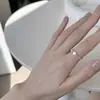 Anillo de Gemas de Nicho con Diseño de Hada Corazón Colorido Estilo Coreano para Mujeres, Anillo Apilable Ajustable para Niñas, Versátil para el Uso Diario