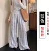Pantalones Casuales de Pierna Ancha con Estampado Floral y Ambiente Relajado, Versátiles de Verano, Adelgazantes, de Cintura Alta, Sueltos, Calados, Rectos