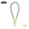 Cordón de alta gama original para teléfono móvil de 8 MM resistente para colgar en el cuello ajustable para exteriores anti-pérdida cuerda trenzada para muñeca dorada