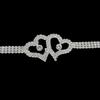 Tobillera de playa de amor con diamantes completos de personalidad de moda europea y americana, chapada en oro, con forma de corazón, lujo ligero, con incrustaciones de diamantes de imitación, gota de agua, joyería para el pie