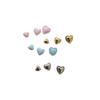 Aleación de uñas japonesa tamaño grande mediano pequeño amor joyería mini corazón de durazno retención de color uso uña decoraciones DIY al por mayor