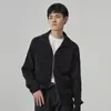 Nueva Chaqueta Suéter de Alta Gama para Hombre Otoño/Invierno 2026, Corte Holgado, Cuello Alto, Cárdigan de Punto Grueso, Elegante Top con Cuello Solapa
