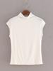 Estilo Maillard Verano Nuevo Modal Cuello Alto Elegante Versátil Adelgazante Estilo Hong Kong Chaleco Top Sin Mangas Ropa de Mujer