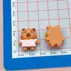 Desenho Animado Animal Travesti Capivara Grampo de Cabelo Capivara Elástico de Cabelo Cola Branca Case de Celular DIY Adesivo Acessórios de Resina