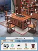 Mesa de Té y Sillas para Balcón, Nuevo Juego de Mesa de Té de Madera Maciza Estilo Chino, Juego Completo para Sala de Estar, Mesa Pequeña para Preparar Té Kung Fu para Uso Doméstico