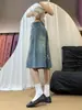 Shorts Vaqueros de Cinco Puntos con Salpicaduras Estilo Retro Americano para Mujer Verano 2026 Nuevos de Cintura Alta Holgados de Pierna Ancha