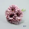 Ramo artificial de crisantemo africano atado a mano flor de seda de crisantemo fulang arreglo floral decoración floral para el hogar Flor de mano para novia