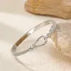 Pulsera de Acero de Titanio Joyería Europea y Americana Ins Lujo Accesible Normcore Transfronteriza Oro de 18K Acero Inoxidable Bambú Serpiente Pulsera para Mujer