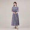 Nuevo Vestido Floral 2026 para Mujer, Corte Entallado, Elegante Vestido Largo, Vestido de Gala Holgado, Vestido Formal para Adultos, Venta al por Mayor Verano