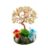A-Peng Cristal Árbol de Cristal Natural Ágata Blanca Geoda Creativa Cuenco del Tesoro Árbol de la Fortuna Citrino Árbol del Dinero Adorno