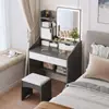 Tocador habitación minimalista moderno mesa de maquillaje para niña pequeña dormitorio principal lujo ligero espejo de alta gama mesa de maquillaje para apartamento pequeño