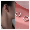 Aretes de Aguja de Plata 925 para Mujer Aretes de Aro Liso de Alta Gama 2025 Nuevo Diseño Nicho Popular Aretes de Lujo Accesible Aretes