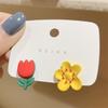 Pendientes de flores de tulipán de Dongdaemun de Corea del Sur, elegantes pendientes de pétalos de hada Mori Super, pendientes pequeños, venta al por mayor