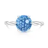 Anillo Retorcido de Piedras Preciosas Coloridas de Alta Venta en Transmisión en Vivo para Mujeres, Incrustado con Diamantes de Alto Carbono, Anillo Chapado en Oro, Envío Directo de Una Pieza