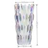 Jarrón de cristal grueso, moderno, simple, creativo, vertical, con forma de diamante, de colores vivos, para sala de estar, arreglos florales, frasco decorativo, adornos para botellas