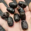 Cuentas Dzi Carbonizadas, Cuentas Sueltas de Jade, Ágata Negra, Cuentas Dzi del Uno al Nueve, Cuentas para Joyería