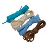 Cordones Planos de Poliéster Kurokin Color Sólido Malla 0.8cm Adecuados para Tenis Blancos Tenis Casuales Cordones