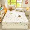 Sábana bajera impermeable de doble capa, antideslizante, resistente a las manchas, protector de colchón, amigable con la piel y cómodo, cubrecama de cobertura total de 360 grados