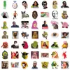 200 Adesivos de Emoticons de Celebridades da Internet Europeias e Americanas para Compras Diretas Transfronteiriças, Decoração de Capa de Celular Engraçada e Boba Personalizada, Adesivos à Prova d'Água