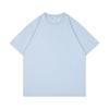Marca Camiseta de Verano para Hombre de Punto 240g Algodón Pesado Hilo Doble Manga Corta Camiseta Básica Suelta Estilo Americano para Hombre