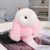 Colgante de piel de conejo Rex coreano, bonito colgante de muñeca, bolso de conejo, llavero de coche