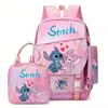 Nueva Mochila Estudiante Stitch para la Temporada de Regreso a Clases Ligera y que Reduce la Carga Gran Capacidad para Grados 1-6 Niños y Niñas Bolso de Hombro