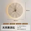 2026 Nova Luz de Fundo para Sofá de Sala de Estar Estilo Wabi-Sabi, Luz de Fundo para Parede de Escada em Travertino Amarelo Estilo Vintage