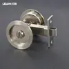 Fechadura de Porta de Correr Estilo Americano Transfronteiriça, Fechadura Redonda para Porta de Correr, Fechadura Gancho de Porta Embutida Invisível, Fechadura de Porta de Correr para Banheiro com Privacidade