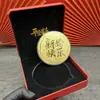 Adornos de oro puro 999, boda feliz, monedas de oro, regalos del Día de San Valentín, transmisión en vivo, regalos festivos
