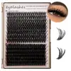Populares Transfronterizos 10-100D Pestañas Postizas de Un Solo Racimo Curvas 10-18mm Pelo Segmentado DIY Pestañas Naturales Espesas