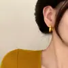 Pendientes de Botón Irregulares Mate de Lujo Ligero Minimalista Europeo y Americano de Nicho con Temperamento de Alta Gama Moda Personalidad Versátiles para el Trabajo