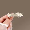 Grampo de cabelo flor de strass olho de gato feminino metal de alta qualidade grampo de cabelo simples para franja lateral grampo de cabelo requintado