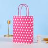 Bolsa de Papel Kraft de Lunares Arcoíris Bolsa de Regalo Bolso Souvenir Bolsa para Empaquetar Regalos Bolsa de Compras Fabricante Venta al por Mayor