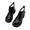 Botas Martin de suela gruesa y versátiles para mujer, nueva colección otoño/invierno 2026, forradas de felpa para mayor calidez, antideslizantes, botas de algodón estilo británico, botines de moda para mujer