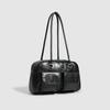 Bolsa Tote Novo Estilo 2026, Bolsa de Grande Capacidade, Bolsa de Ombro Feminina, Bolsa de Couro com Cera de Abelha, Bolsa de Mão Casual com Bolso Duplo