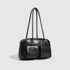 Bolsa feminina coreana 2024, nova, vintage, estilo universitário, grande capacidade, casual, para estudantes universitários, bolsa de ombro para deslocamento