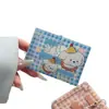Portatarjeta de identificación de acrílico con diseño creativo de caricatura que bloquea la cara para tarjetas de estudiante y tarjetas de autobús, protección de privacidad universal con cobertura total