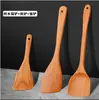 Espátula de Madera, Utensilios de Cocina Especiales de Madera Antiadherentes para el Hogar, Cuchara de Madera, Espátula y Cuchara de Madera Resistentes a Altas Temperaturas