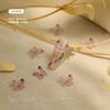 Novos acessórios de unha de borboleta vermelha online, resina de cor transparente de fada, estilo antigo chinês, acessórios de unha de borboleta tridimensionais, atacado
