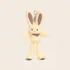 Jinnew Original Nuevo Conejo de Peluche con Oreja de Tirar de Acero Colgante Colgante de Muñeca de Peluche Sorpresa Creativa