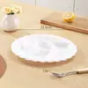 Plato de molino de viento de porcelana de imitación plato de cocción al vapor segmentado plato de dim sum plato de frutas plato de frutas plato plato de cocina plato de cocción al vapor plato de desayuno