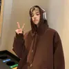 Sudadera con capucha clásica versátil unisex para pareja, color liso, holgada, para primavera y otoño, sudadera con capucha casual de manga larga a la moda